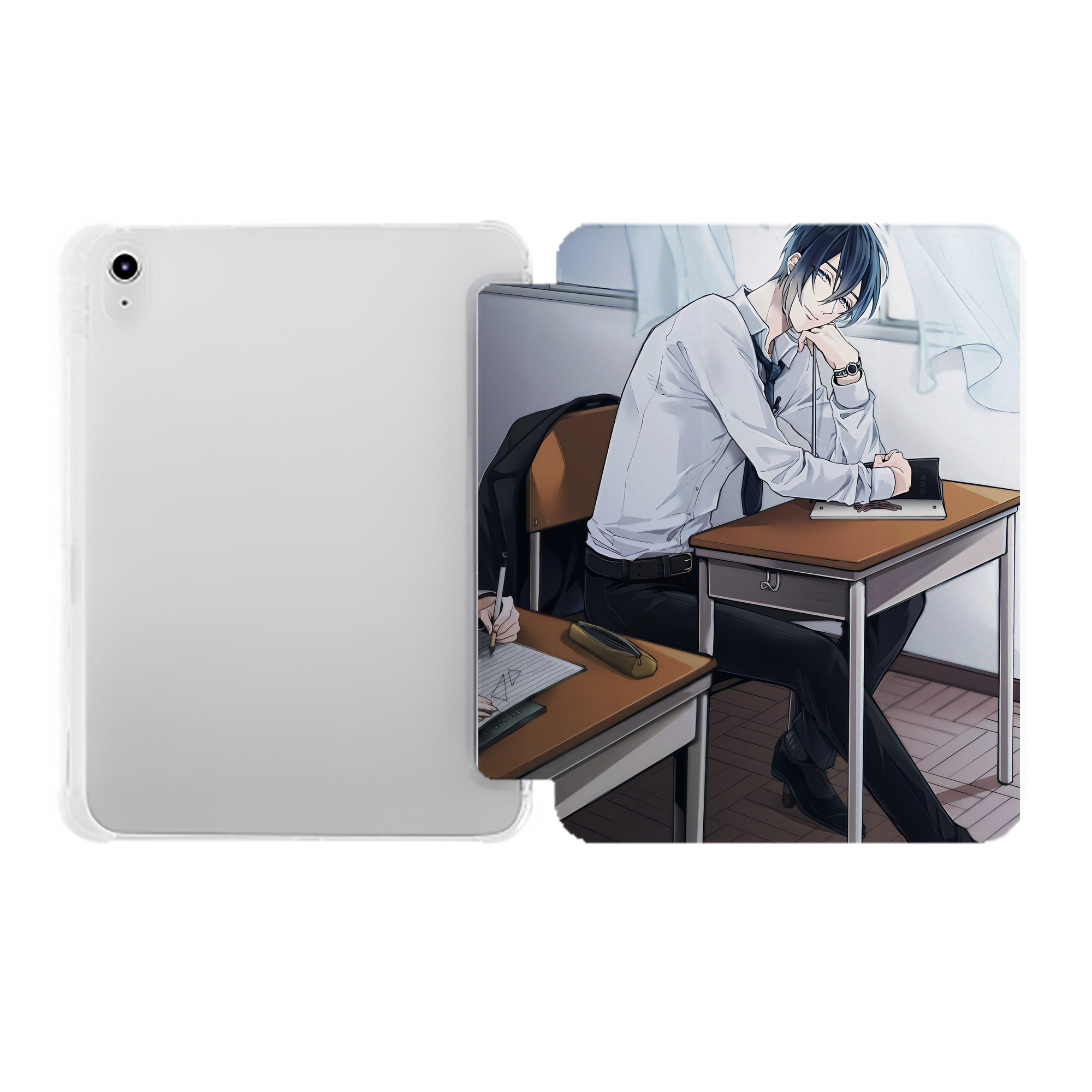 （画像用） 刀剣乱舞 Touken Ranbu IPad ケース ペン収納付き 三つ折りスタンド PUレザー×シリコン 対応機種9.5/10.5/10.9インチ